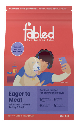 Alimento Mascotas Adultos - Fabled 'eager To Meat' 2kg