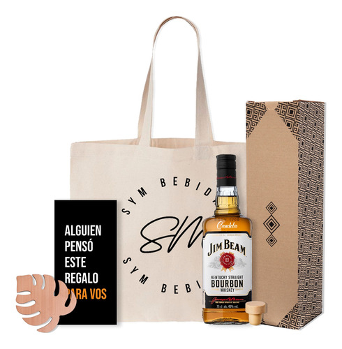 Combo Kit Whisky Jim Beam Grabado