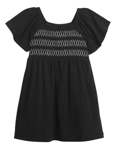 Vestido Smocked Negro