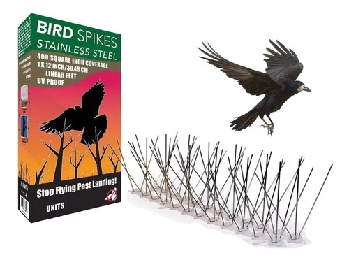 Pack 10 Púas Repelentes Palomas Anti Aves Ahuyentador