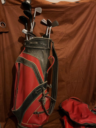 Set Golf Muy Antiguo Tourney Mac Gregor Bolso Cuero Grueso