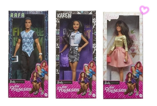 Muñecos Los Polinesios Karen Rafa Y Leslie Originales