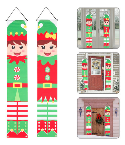 1 Par De Coplas De Dibujos Animados Navideños Para Decoració