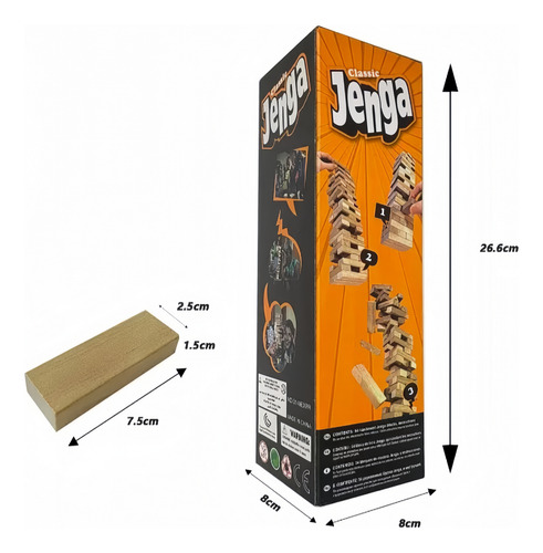 Clásico De Bloques De Madera Juego De Jenga