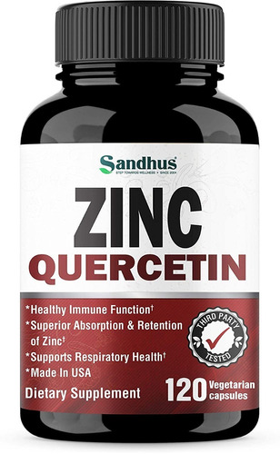 Zinc + Quercetina - 120 Capsulas - Unidad a $2018