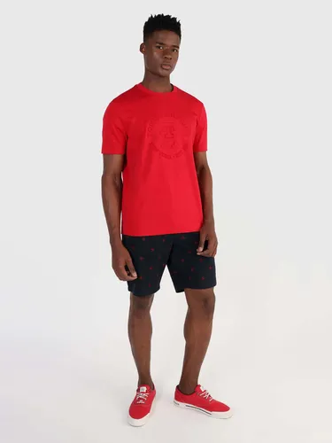 Playera Roja De Hombre Con Logo Grabado Tommy Hilfiger Cuotas