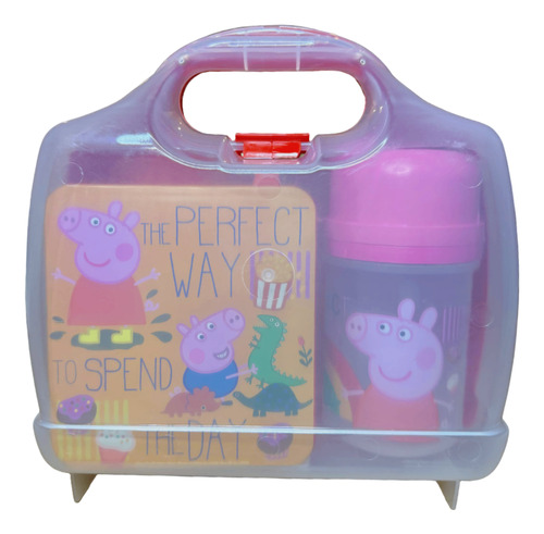 Set Lonchera + Cantimplora + Caja Sandwich Peppa Pig Rojo Peppa Pig
