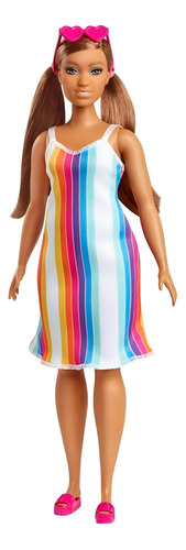 Barbie Ama El Océano - Cabello Castaño Y Vestido Colorido