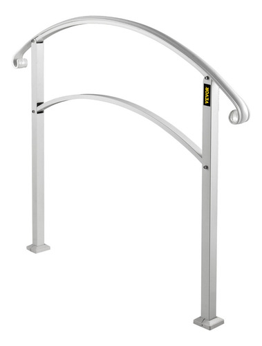 Vevor Barandal Pasamanos De Escalera 4 Pasos Hierro Forjado Color Blanco