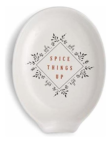 Spice Things Up Glossy Black And White 6 X 5 Stoneware C