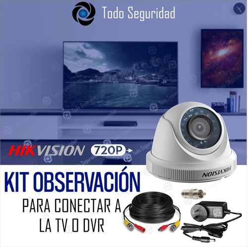 Kit Seguridad Camara Infrarroja Listo P/ Conectar A Tv O Dvr