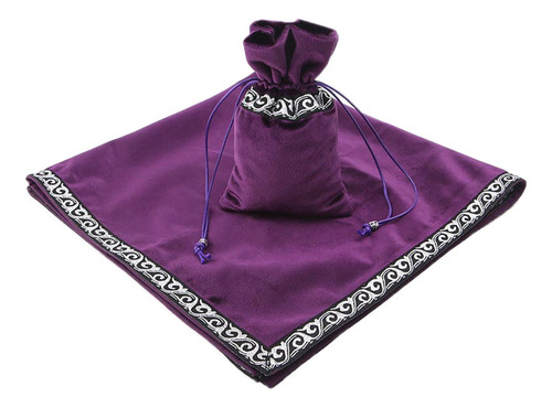 Elegante Altar Cartas Del Adivinación Wicca Tapiz Púrpura