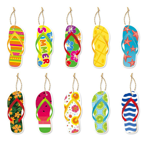 10 Piezas De Adornos De Decoración De Fiesta, Verano, Playa,