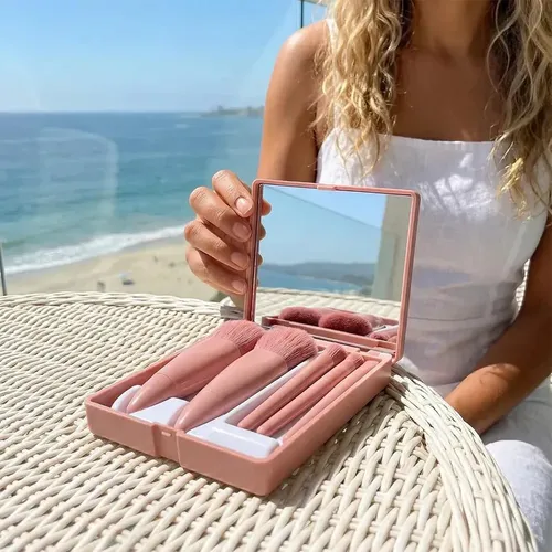 Zx Conjunto De Pincéis De Maquiagem Profissional De 5 Er