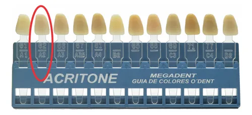 Dientes Acrilico X2 Color 62 A2 Claro Tableta Acritone
