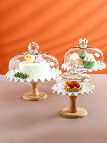 Porta Tortas Base Para Cupcakes Base Para Torta C/tapa 21cm Base De Torta Porta Cupcake Base Para Tortas Madera Circular Transportador De Tortas Alzadores Candy Bar Base Para Cupcakes Pasteleriuscl
