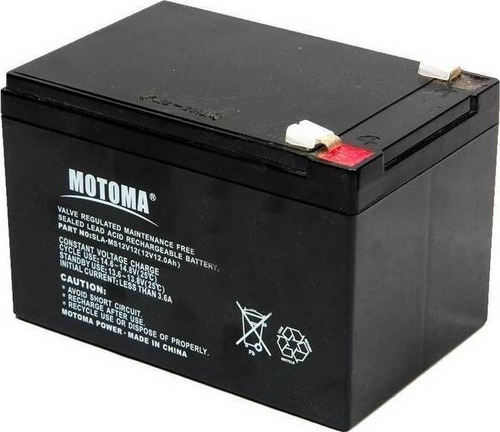 Imagen 1 de 7 de Bateria Recargable 12v 12ah Motoma Ms12v12 Ups Alarmas