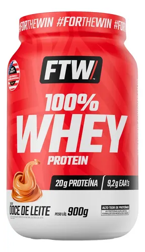 Whey Protein 100% Concentrado Pote 900g Sabor Chocolate - Ftw - Miniatura 3