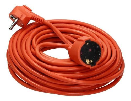 Extensión Eléctrica Para Exterior Obras 15 Mts Color Naranja