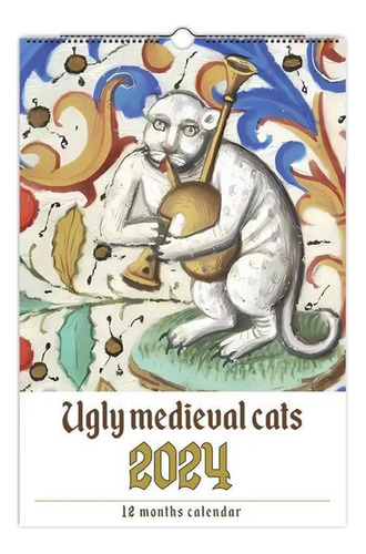 Extraño Calendario De Gatos Medievales, Divertido Y Extraño