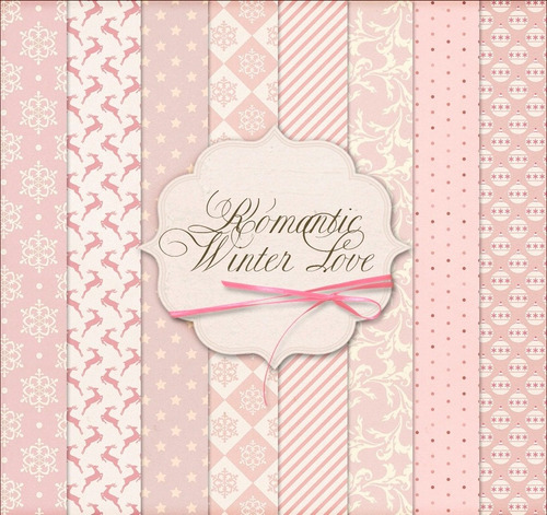 Kit De Papel Digital Navidad Rosa Romantic Winter Love