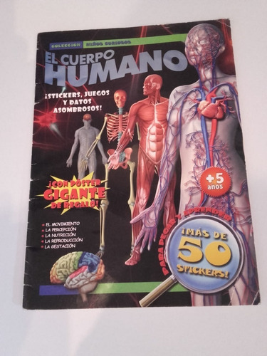 Revista Colección Niños Curiosos El Cuerpo Humano C/stickers