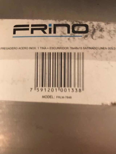 Imagen 2 de 3 de Lavaplatos De Acero Inoxidable Frino