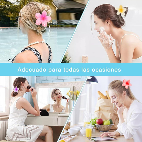 6 Tocados Con Pinza Para El Cabello Con Garra De Flor