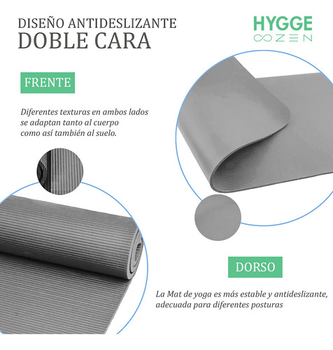 Imagen 2 de 8 de Pack X8 Mat Nbr 8mm Antideslizante Yoga Pilates Fitness
