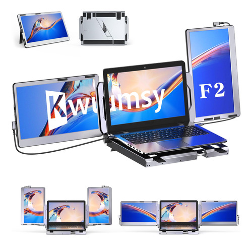 Kwumsy - Extensor De Monitor Triple Para Laptop, Rotacion De
