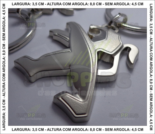 Chaveiro Peugeot, 206, 207, 307, Passion, 208, 308, Hoggar