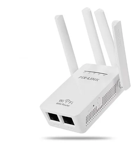 Repetidor Amplificador Señal Wifi 4antenas Rompemuros 2,4ghz