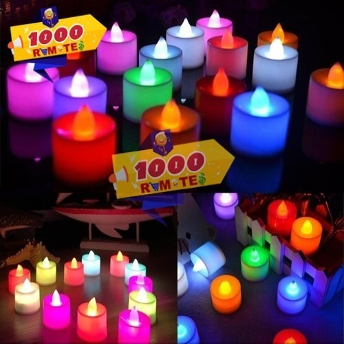 Imagen 1 de 3 de Velas Luces Led De Decoración Centros De Mesa Fiestas