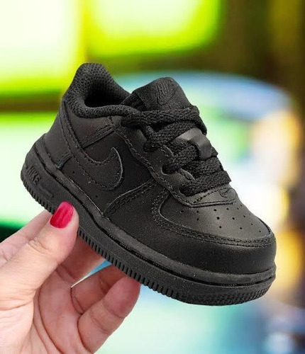 Zapatillas Para Niños Air Force One Af1 Negras 