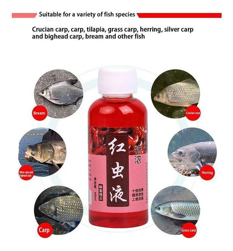 Aditivo Líquido For Cebo Con Aroma A Gusano Rojo 60 Ml,2 Un