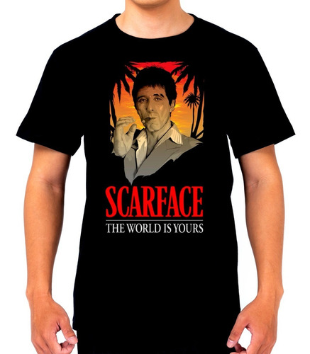 Remera Scarface Cara Cortada Al Pacino 811 Dtg Minos | Cuotas sin interés Remera Scarface Cara Cortada Al Pacino 811 Dtg Minos | Cuotas sin interés
