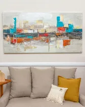 Comprar Cuadros Abstractos Pintados A Mano Texturados Sobre Bastidores En Lienzo De Algodon Turquesa Aqua