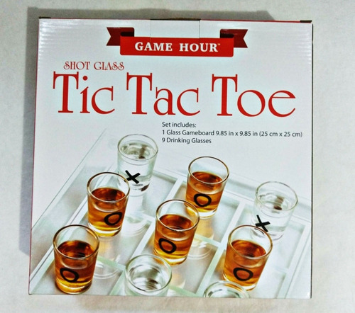 Juego Gato Shots/drinks/chupitos. Shot Glass Tic Tac Toe