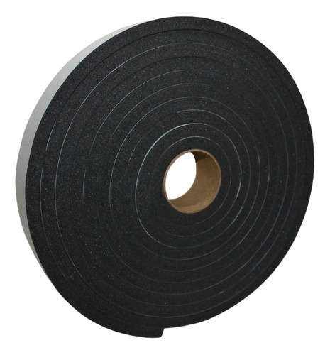 Fita De Vedação Espuma Pvc Adesivado 30mmx5mm- Rolo 30 Mt Cor Preto Liso