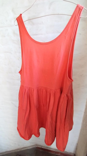 Vestido Color Naranja Marca Zara Talle 26/s
