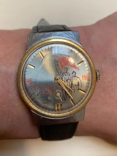 Reloj De Pulso De Cuerda Pobeda Ruso Sovietico 1945 1985 Cuotas