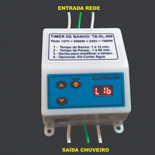 Timer De Banho Temporizador De Chuveiro Eletrico Com Bip