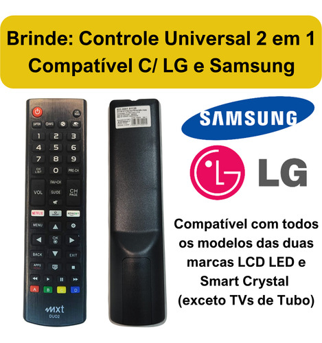 Antena Tv Amplificada 5db Digital Led Lcd + Brinde Controle