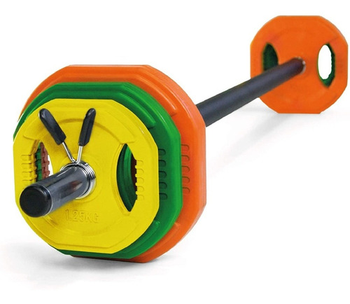 Body Pump Set Barra Y Discos Combinables Crossfit Crazy Shop