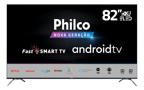 Smart Tv De 82 Philco Ptv82k90agib Com Tela Eled 4k (Usado)