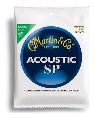 Encordado Martin & Co Msp3000 Sp Acoustic 010 047 G Acustica