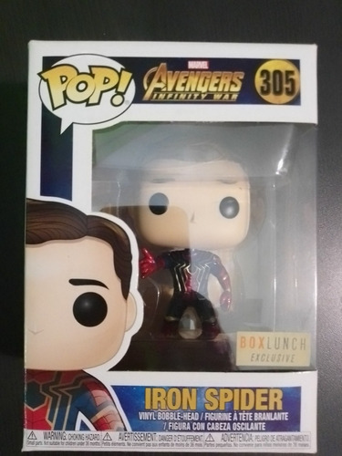 Iron Spider Unmasked 305 Funko Pop! Exclusivo Boxlunch 