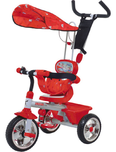 Triciclo Mega Rojo Con Capota Y Bolso Biemme 579