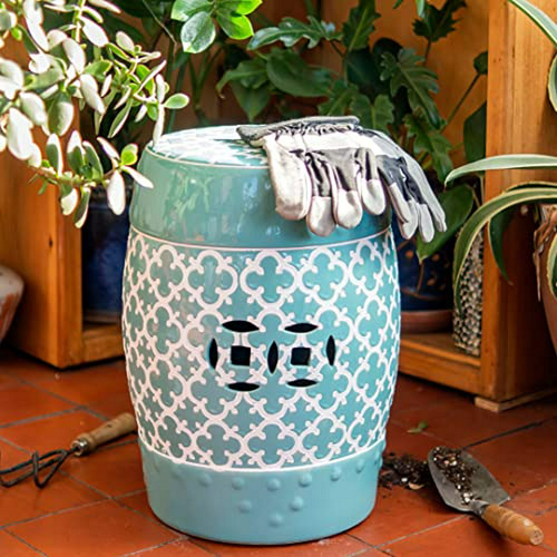 Moroccan Garden Stool Azul De 18  Red Lantern