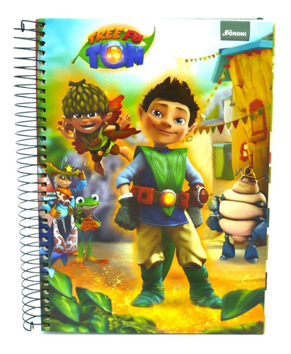 Caderno Tree Fu Tom Grande 10 Matérias 200 Folhas Foroni Un